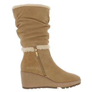 Anne Klein Womens Preslie Water Resistant Slouchy Wedge Boots Shoes